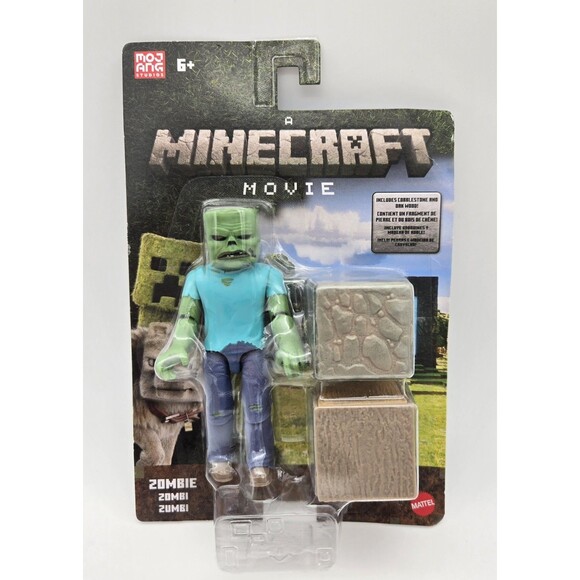 Mattel Minecraft The Movie Zombie Action Figure 2024 Character Toy New - Picture 1 of 7